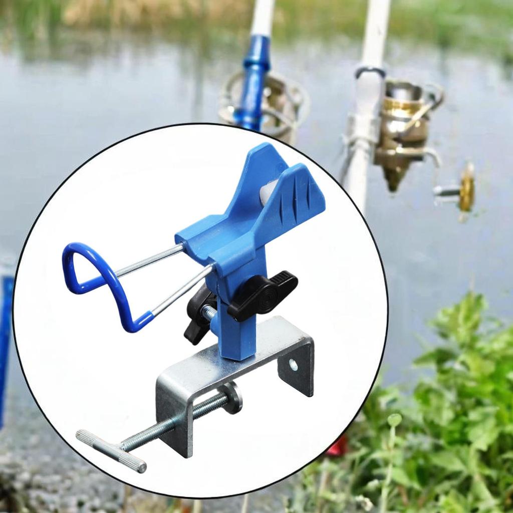Boat Fishing Rod Holder Metal Base Versatile Detachable Clamp on Bracket Rod Rest Yacht Railings Outdoor Canoe Kayak 3