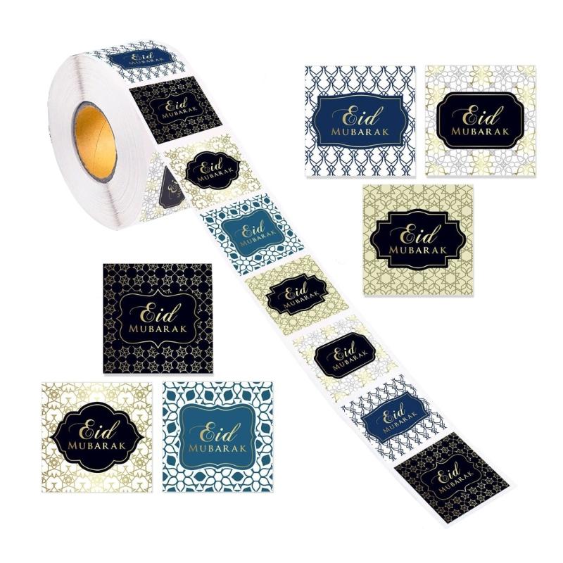 Набор из 500 наклеек «Луна EIDMubarak» с клейкими этикетками для ноутбуков, блокнотов и бутылок для воды