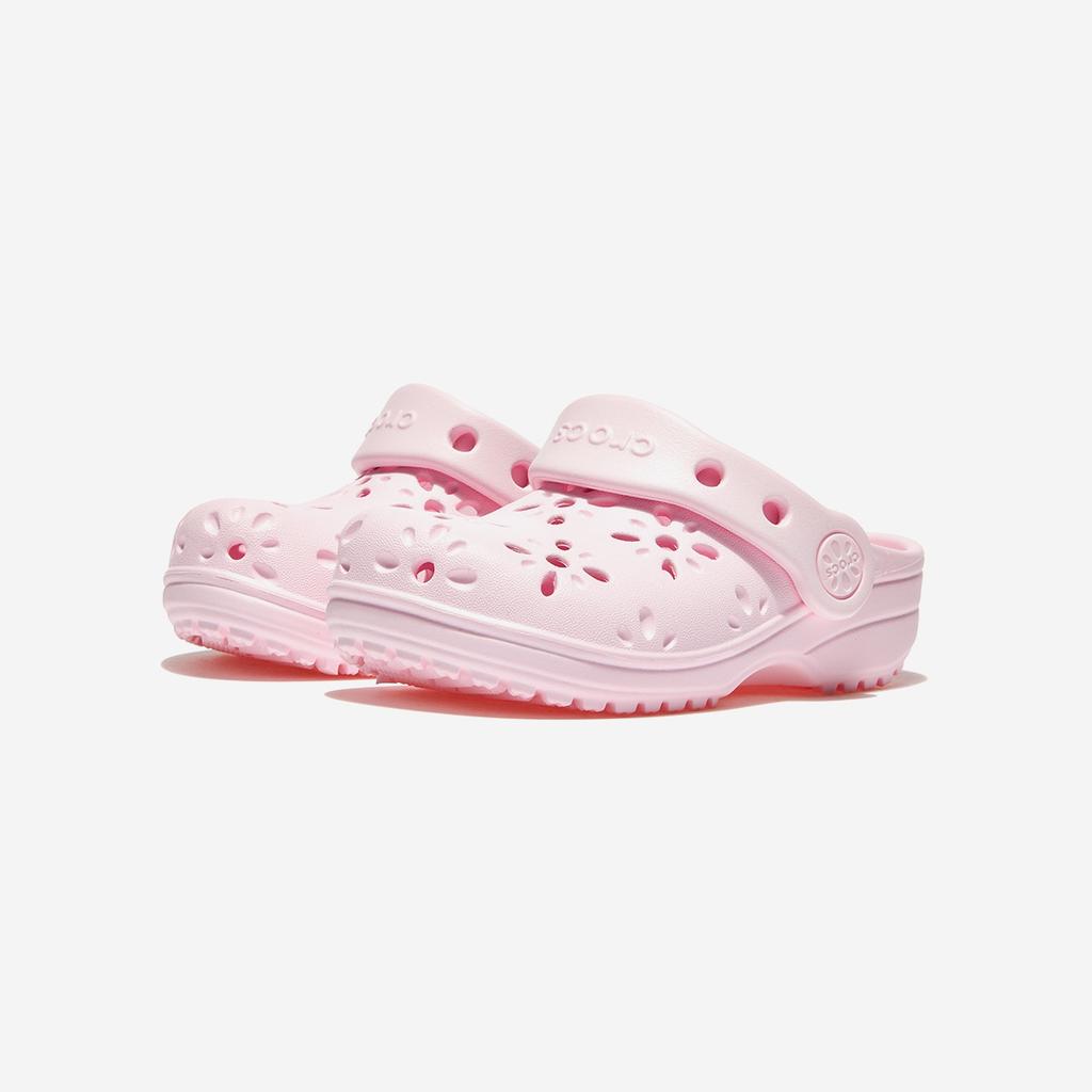 Crocs Классические сабо с цветочной перфорацией для малышей, CRS210944, 1010112424, Популярная корейская обувь