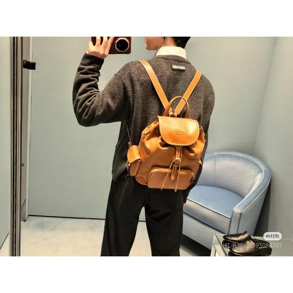 Новый холщовый рюкзак Miao miu 2025, большая вместимость, премиальное качество, универсальный, портативный, для плеча, для путешествий, для ежедневных поездок