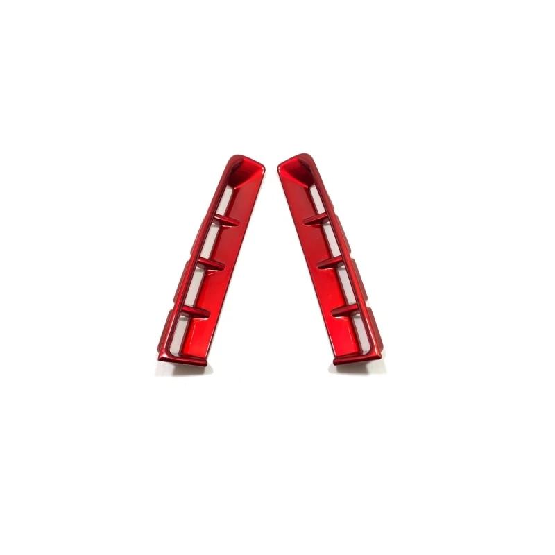 For Kia Carnival KA4 ABS Red Car Front Fog Light Lamp side AC vent Frame Covers Trim Sticker Auto Accessories