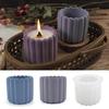 Vertical Stripe Candle Cup Silicone Mold DIY Cement Gypsum Candle Jar Silicone Mold Aromatherapy Gypsum