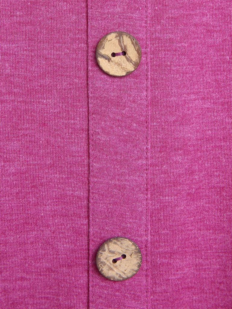 Rosegal Plus Size Crinkly Panel Buttons 2 In 1 Top