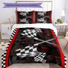 3pcs Racing Bedding Set Duvet Cover Closure Includes 1 Duvet Cover & 2 Pillowcases, Soft and Comfortable for All Seasons.