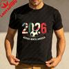 2026 Across North America Soccer Graphic T Shirt Unisex Cotton Short Sleeve Soccer Fan Soccer Party Supplies Casual Daily Outfit
