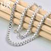 925 Sterling Silver 4mm Round Box Chain Necklace Fashion Wedding Jewelry