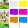 100Pcs Marking Flags Lawn Flag Markers Waterproof Non-Fading Widely Used PVC Landscape Flags Sprinkler Flags