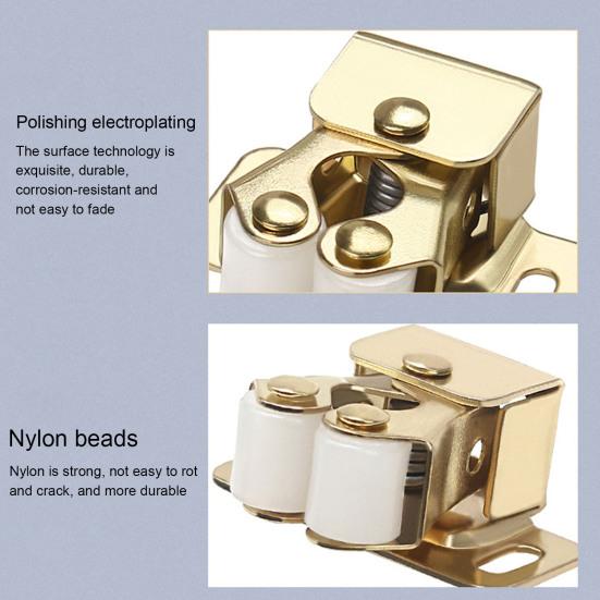 4 шт. прочный дверной замок с бусинами, тонкая работа, устойчивая к коррозии дверная фурнитура, двухколесный сенсорный замок с бусинами, шкаф