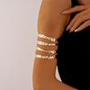 Geometry Wave Line Metal Arm Cuff Zinc Zinc Alloy Wide Open Arm Cuff Simple Bohemian Bracelet  Jewelry Gift
