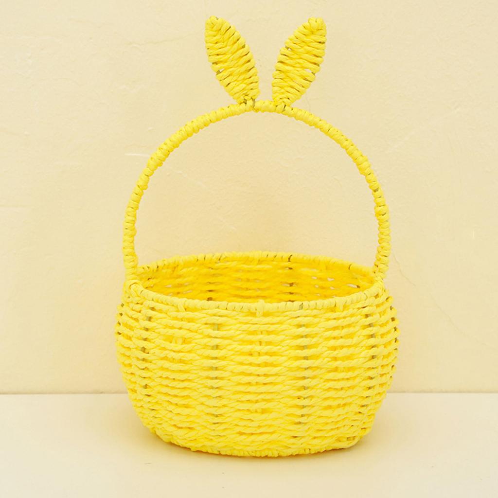 Плетеная Пасхальная корзина для детей Корзина для охоты на Пасхального кролика и яйца для демонстрации Овощные подарки на свадьбу Подарочная корзина для детского душа