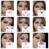 Водонепроницаемые наклейки с драгоценными камнями для лица, временные наклейки с драгоценными камнями для глаз, наклейки для макияжа, кристальная татуировка на лице, косплей