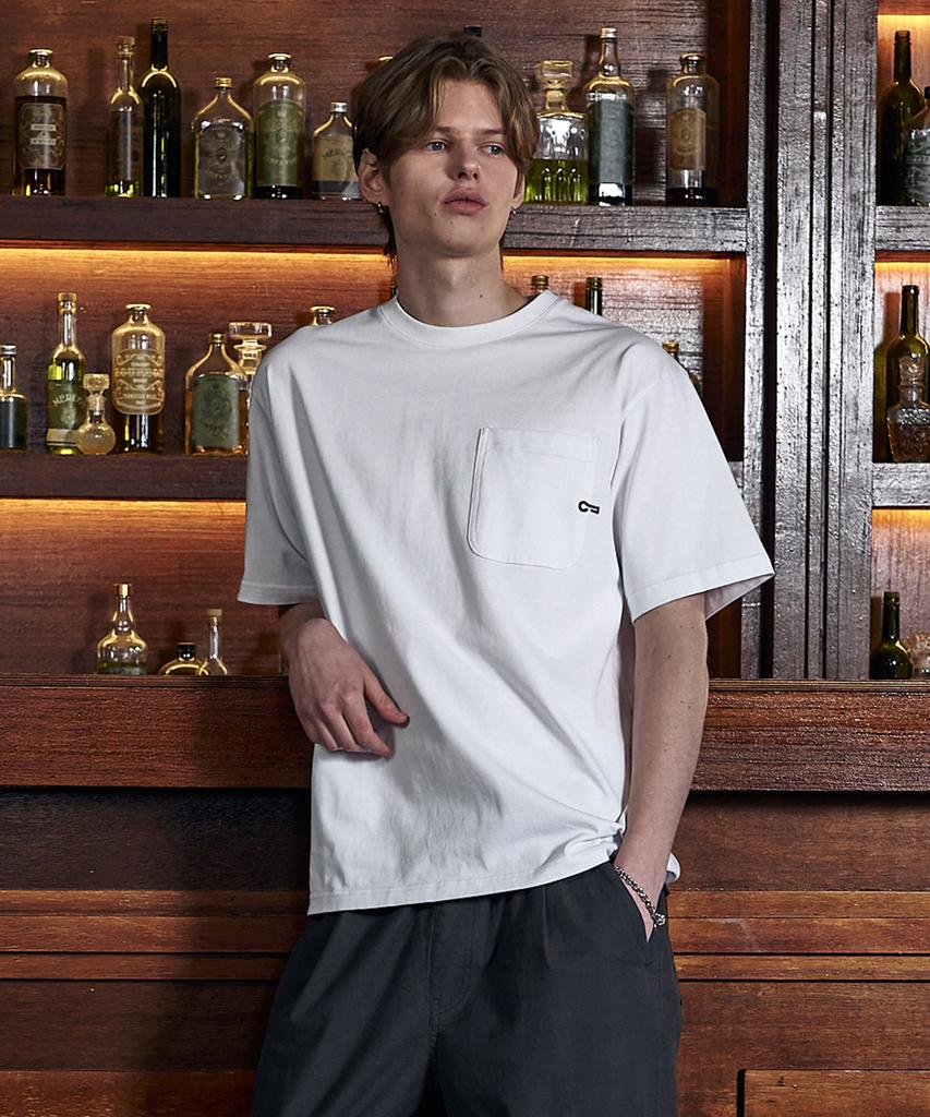 MAGOODGAN Swagver 3593 Футболка с пуговицей Полуприлегающего кроя Короткий рукав Цвет: Кремовый