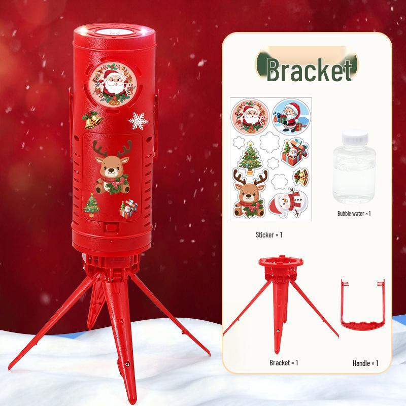 Christmas Firework Bubble Machine Gun: Children's Toy & Electric Bubble Blower for Weddings and New Year Celebrations.