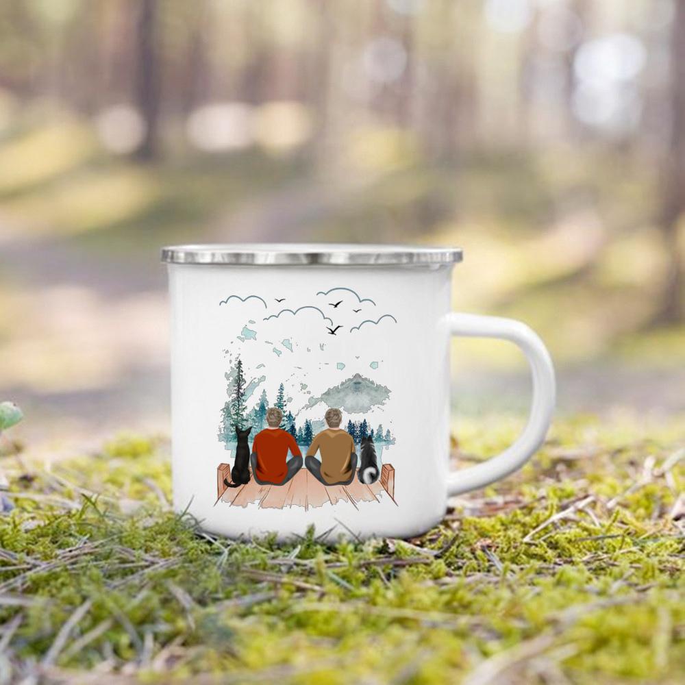 Персонализированная именная эмалевая кружка, индивидуальный подарок любителям собак, мамам, родителям собак, чашка для чая, кружки для чая и молока, праздничные лучшие подарки