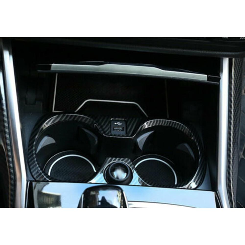 Для BMW 3 серии G20 2019-2021 накладка на чашку воды на центральной консоли из углеродного волокна