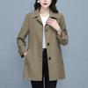 Women's Spring Autumn with Lining Middle-aged Jacket Female Simple Casual Windbreaker Ladies Outerwear