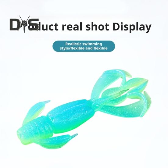 5 шт. 5,5 см/2 г мягкая приманка в виде креветки-бабочки с закрученным хвостом, цветная искусственная приманка для ловли соленой воды, пресноводного окуня, судака, форели, рыболовные принадлежности