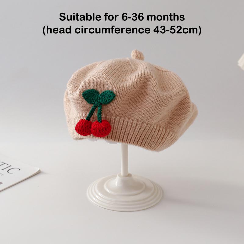 Милый детский вязаный берет вишневого цвета, детская зимняя теплая шапочка для малышей, детские шапочки, модная милая детская ветрозащитная шапка, подарки
