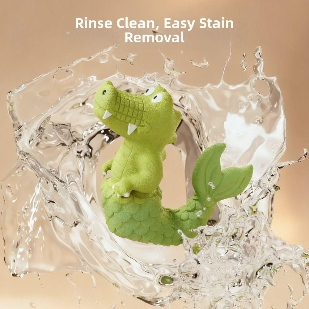 Natural Latex Latex Chew Toy Green Color Plush Crocodile Toy Squeaky Alligator Dog Toy  Pet Biting