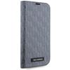 Etui do iPhone 14 Karl Lagerfeld Bookcase Srebrny Saffiano Monogram
