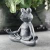Chinese Style Frog Figurine Resin Craft Resin Yoga Frog Cute Frog Garden Statue  Living Room