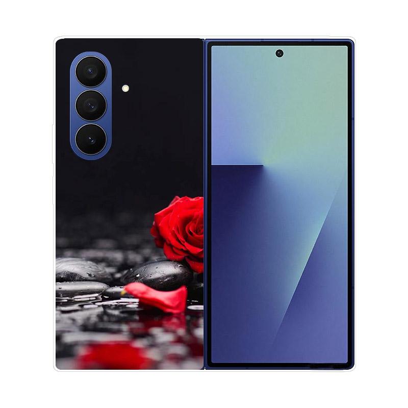 Прозрачный складной чехол для телефона Samsung Galaxy Z Fold 6 7 Прозрачная ударопрочная жесткая крышка из ПК для Samsung Z Fold7 Fold6 Чехол Capa