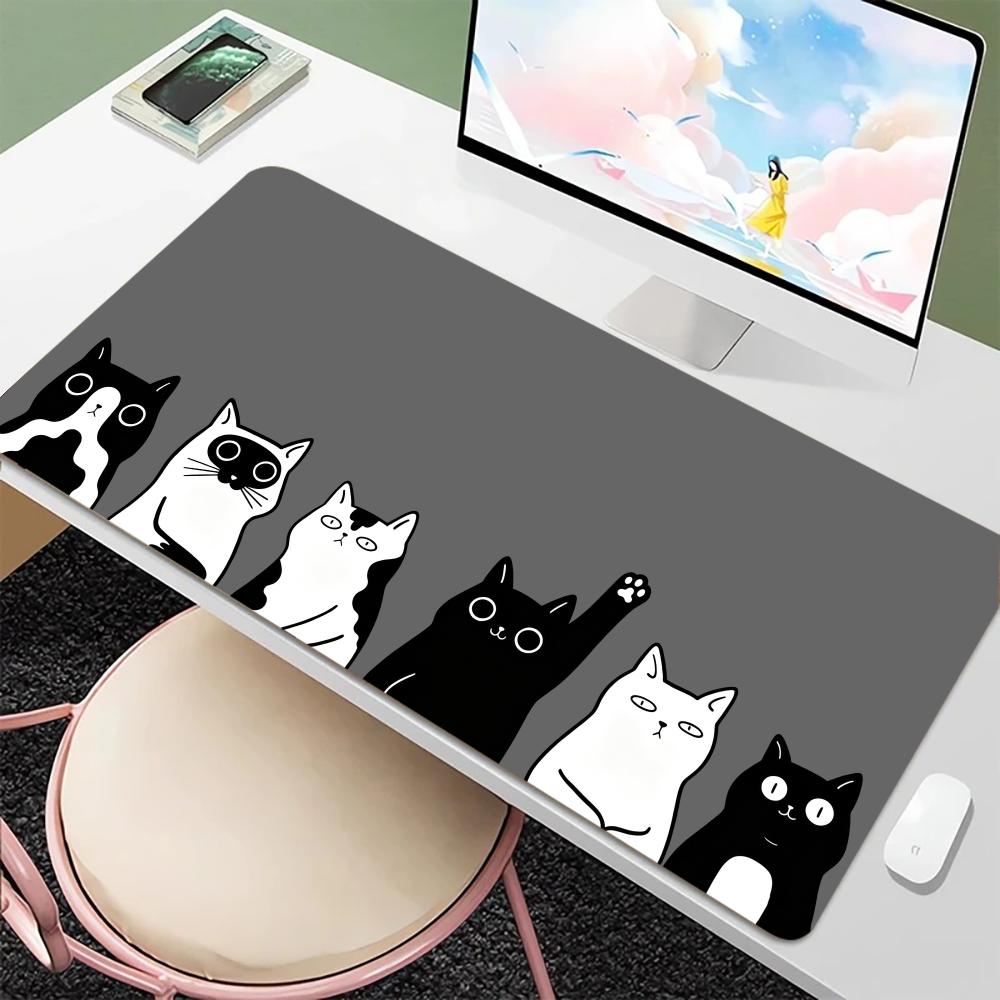 Cute Cat Mouse Pad XXL Large Computer Accessories Office Game Table Mats Rubber Anti-slip Gaming Keyboard Mousepad Long Desk Mat