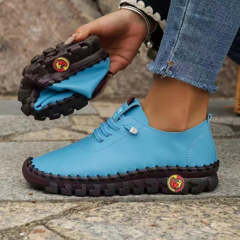 35-45,15 Цвета Мокасины Одиночные Туфли Удобные Плоские Туфли На Шнуровке, Широкая Полная Стопа Мягкая Подошва Мягкая Поверхность Женская Обувь Большого Размера