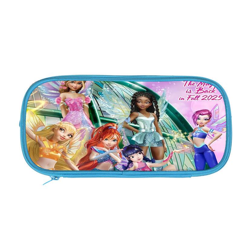 Winx Club Magic Reprint Polyester Pencil Box With Multiple Compartments For School