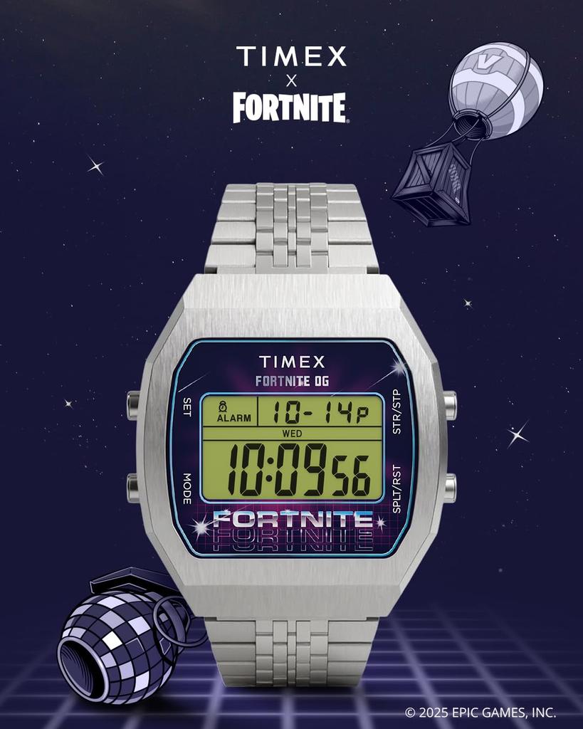 TIMEX X Fortnite Часы Цифровые 3ATM Пластик Цифровой Циферблат TW2Y46100 Унисекс