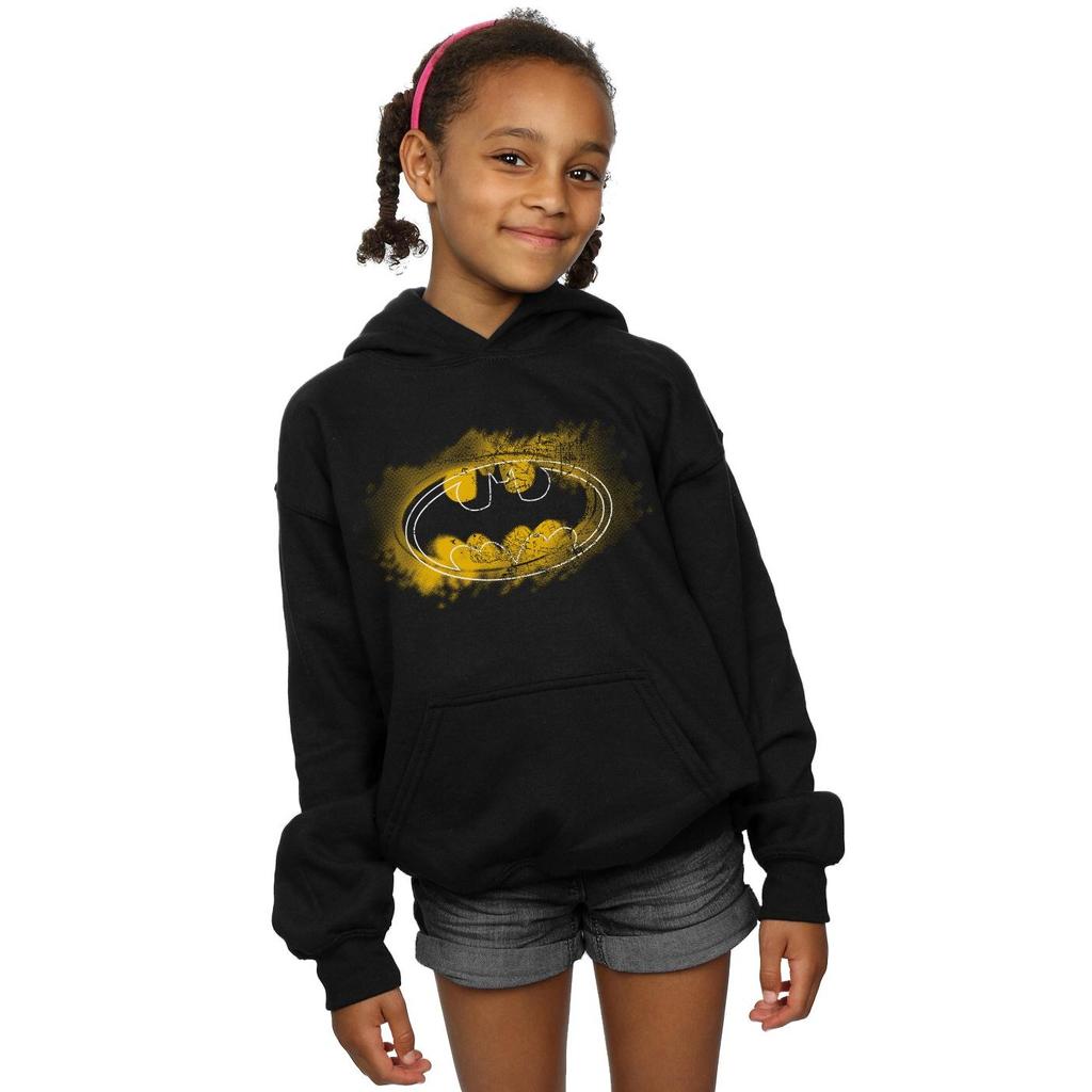 DC Comics Girls Batman Spray Logo Hoodie