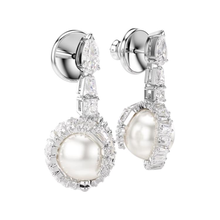 Swarovski Snake Year Original Design Imitation Crystal Imitation Pearl Alloy Silver Plated Gold Plated Rhodium Plated Cubic Zirconia Earrings 5714668