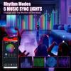 400LEDs Smart Curtain Lights Bluetooth App Control DIY LED Light String Window Bedroom Decor Music Sync RGB Fairy Lights