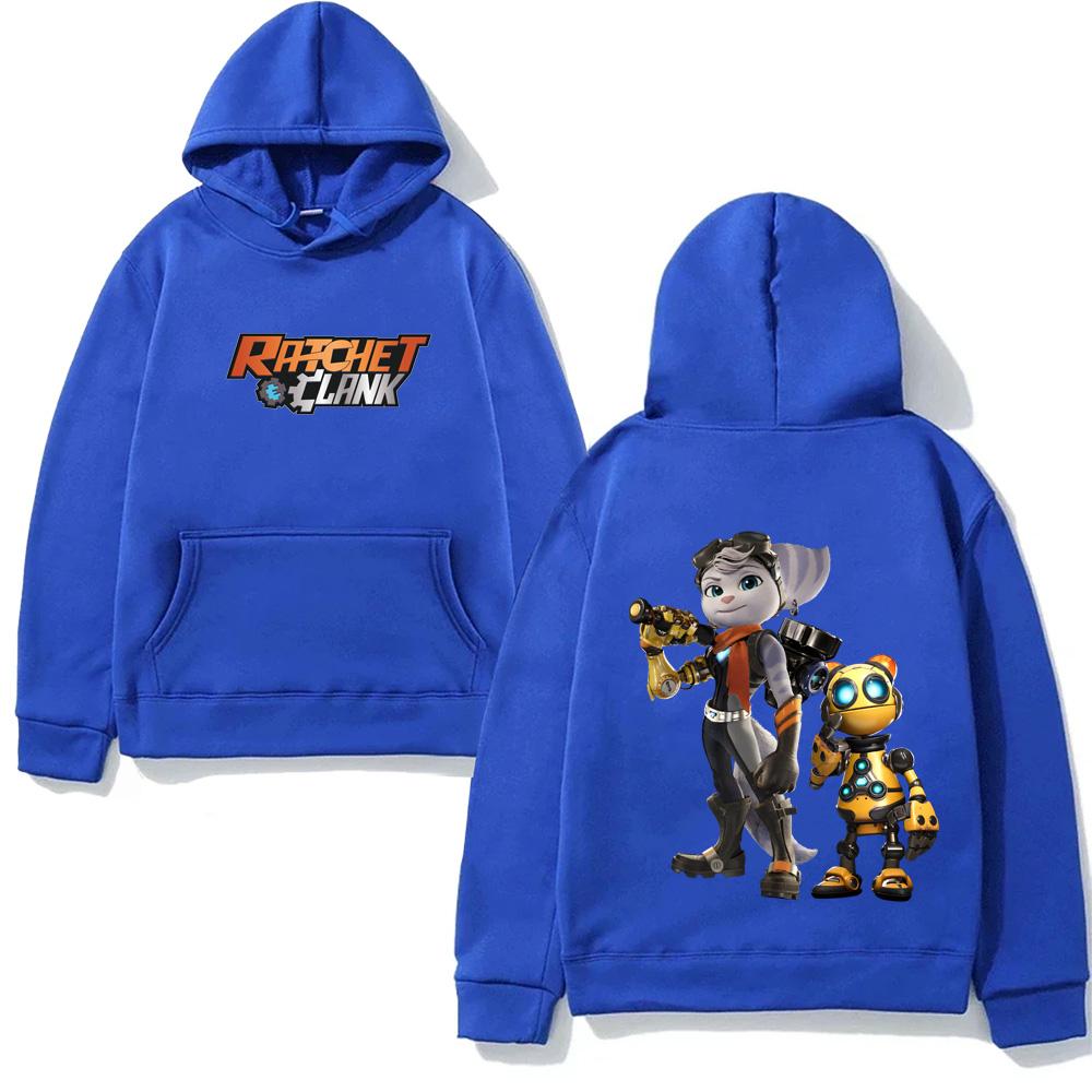 Ratchet & Clank Rift Apart Game Hoodie Casual Sweatshirt Fleece Clothes Unisex with Pocket  Hoody