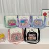 Cat Ear Transparent Itabag Zipper Shoulder Bag Creative Transparent Crossbody Bag  Girl
