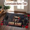 Custom Rug Guns N’ Roses Pattern Print Name Text Soft Non‑Slip Floor Carpet for Home Indoor Decoration