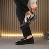 Retro Men Tassel Shoes European American Slip-on Comfortable High-end Small Leather Shoes Business Office Dress Shoes Men 38-46
