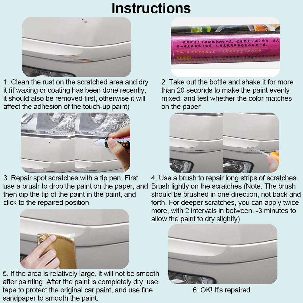 Профессиональная автомобильная краска для ремонта царапин, кисть для ручек, универсальная водостойкая жидкость для удаления пальто для авторемонта C9S1