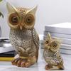 Brown Owl Figurine,Resin Statue Creative Collection,Animal Sculpture,Desktop Decoration for Office Table Hotel Bedroom