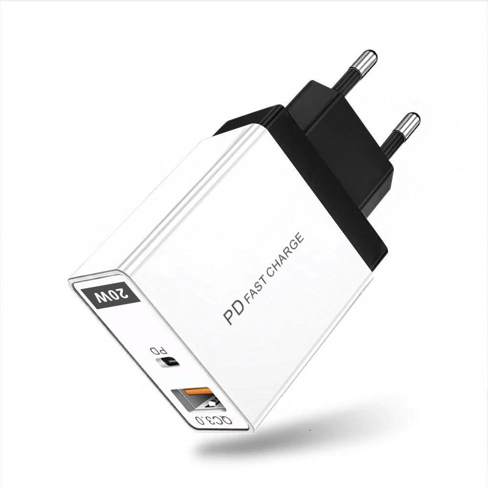 PD33W QC3.0 GaN Multi-Port European Standard Fast Charger, 9V/12V Fast Charging Adapter
