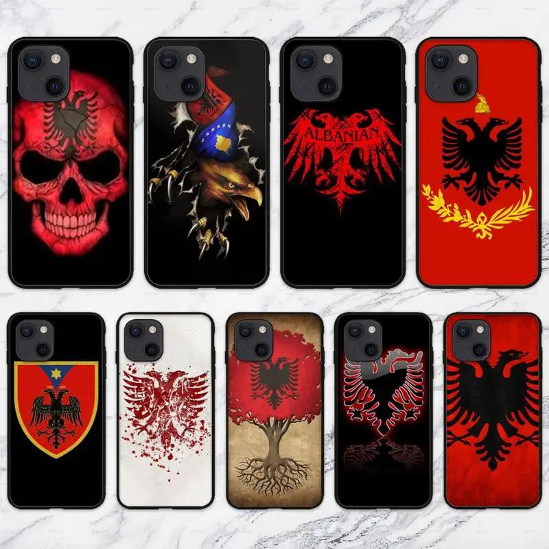 Чехол для телефона RUICHI с флагом Албании для iPhone 11 12 Mini 13 Pro XS Max X 8 7 6s Plus 5 SE XR Shell