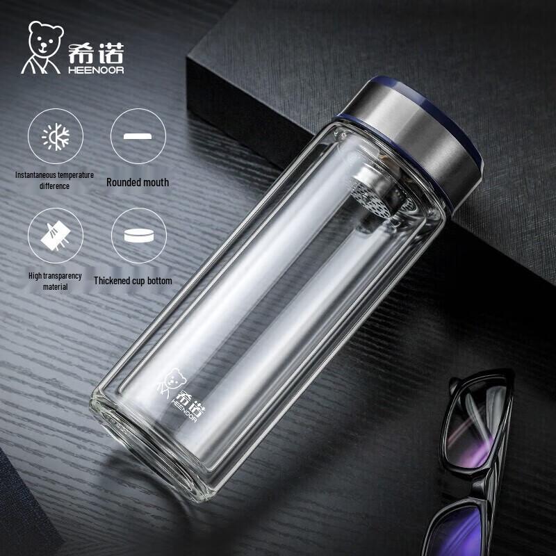 Heenoor Double-Wall Glass Tea & Water Cup