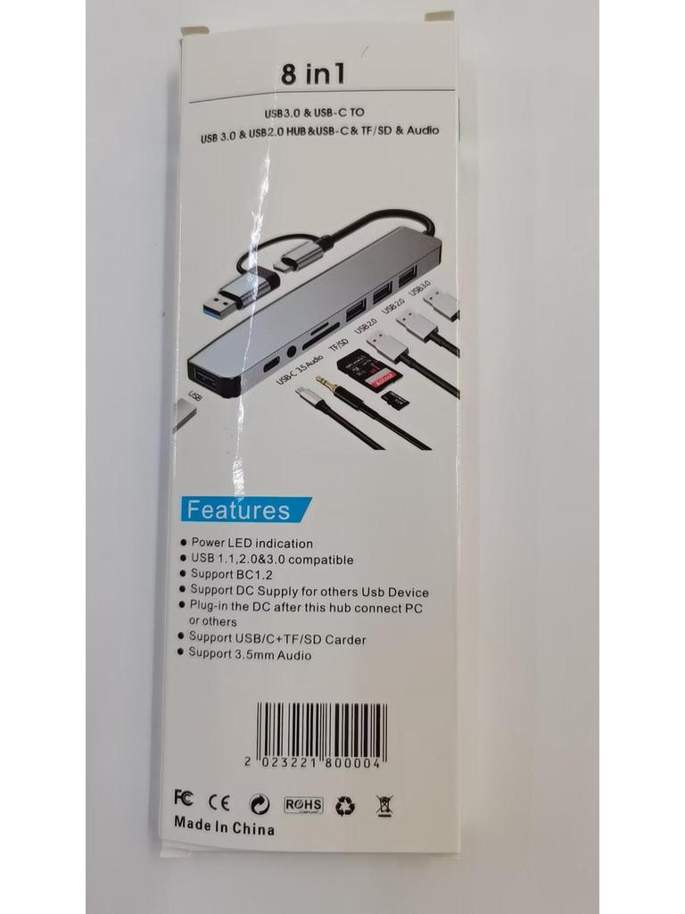 Концентратор USB Type-C 8-в-1 с многоэкранным дисплеем и высокоскоростной передачей данных