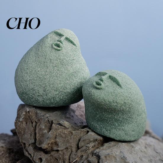 Durable Tea Pet Cute Stone Primitive Man Figurine Funny Stoneman Statue Carving Face Personalized Table Accessory Decoration for Garden Home