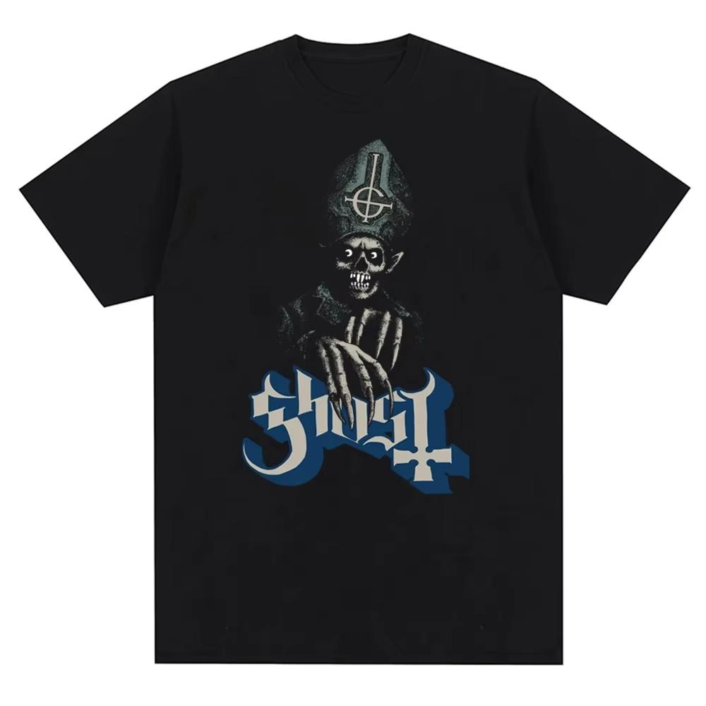 New Ghost Band T-shirt Kid Men T-Shirt Oversize Fashion Cool London Singer Fans Summer Short Sleeve Print Rock Plain Women Tees