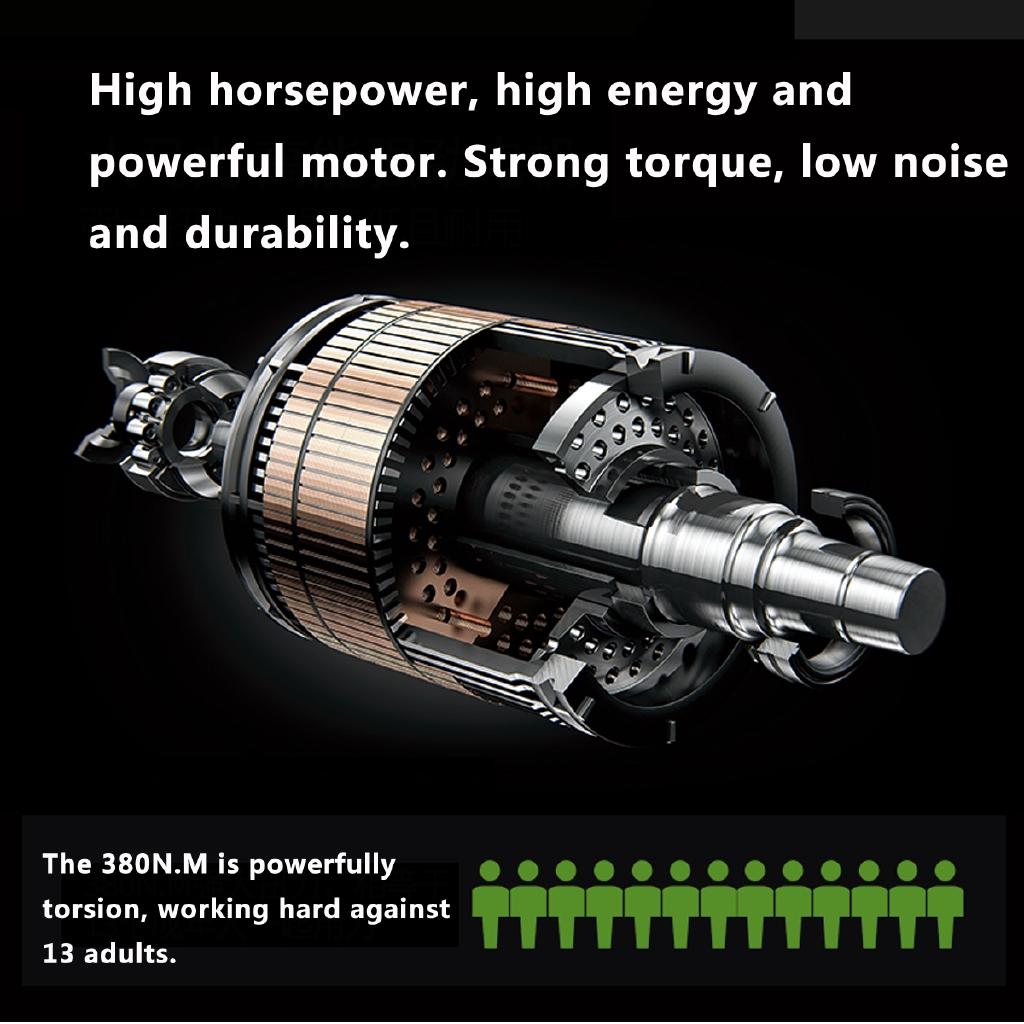 110~220В 19800 мАч Аккумуляторный электрический ударный гайковерт Бесщеточный инструмент с высоким крутящим моментом