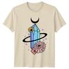 Crystal Gemstone Floral Moon Spirituality Unisexs Unisexs Graphic Tee