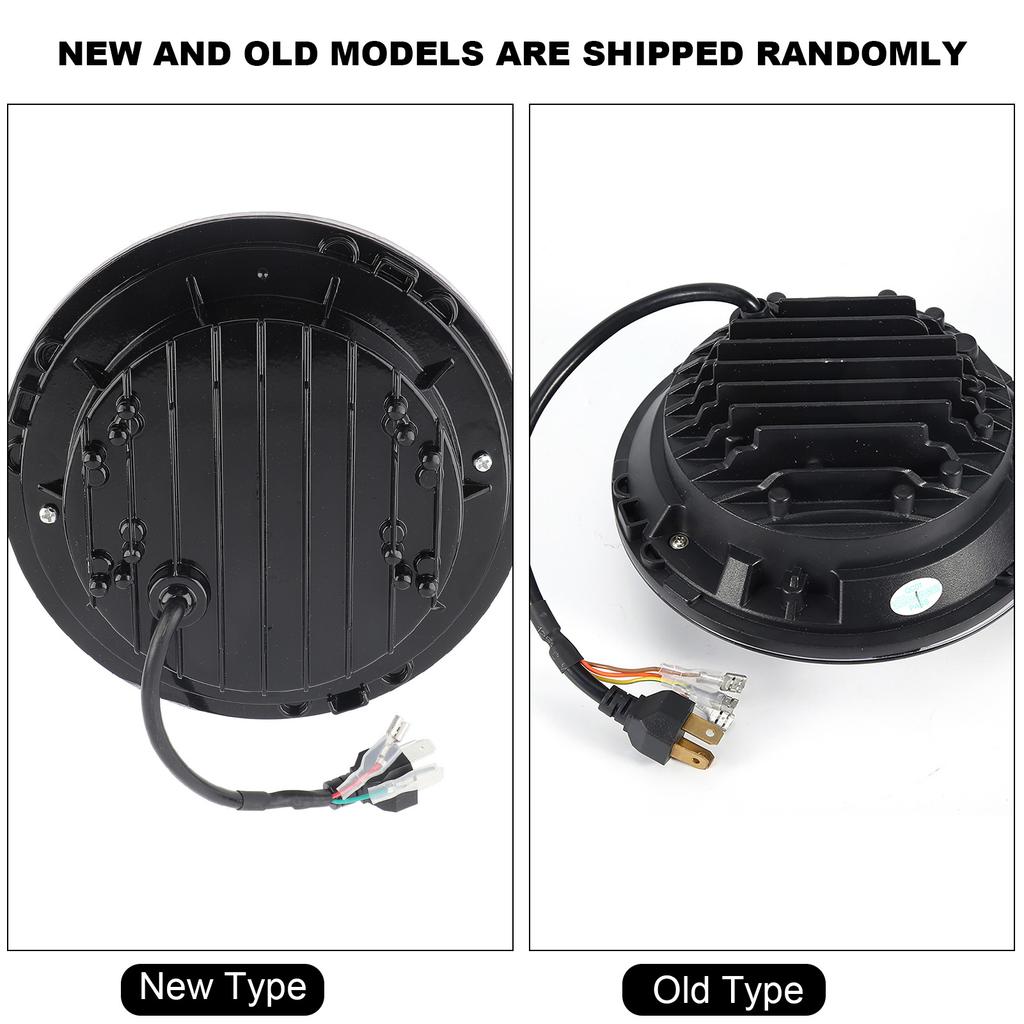 150 Вт 7-дюймовая круглая фара LED Halo Light для мотоцикла Wrangler