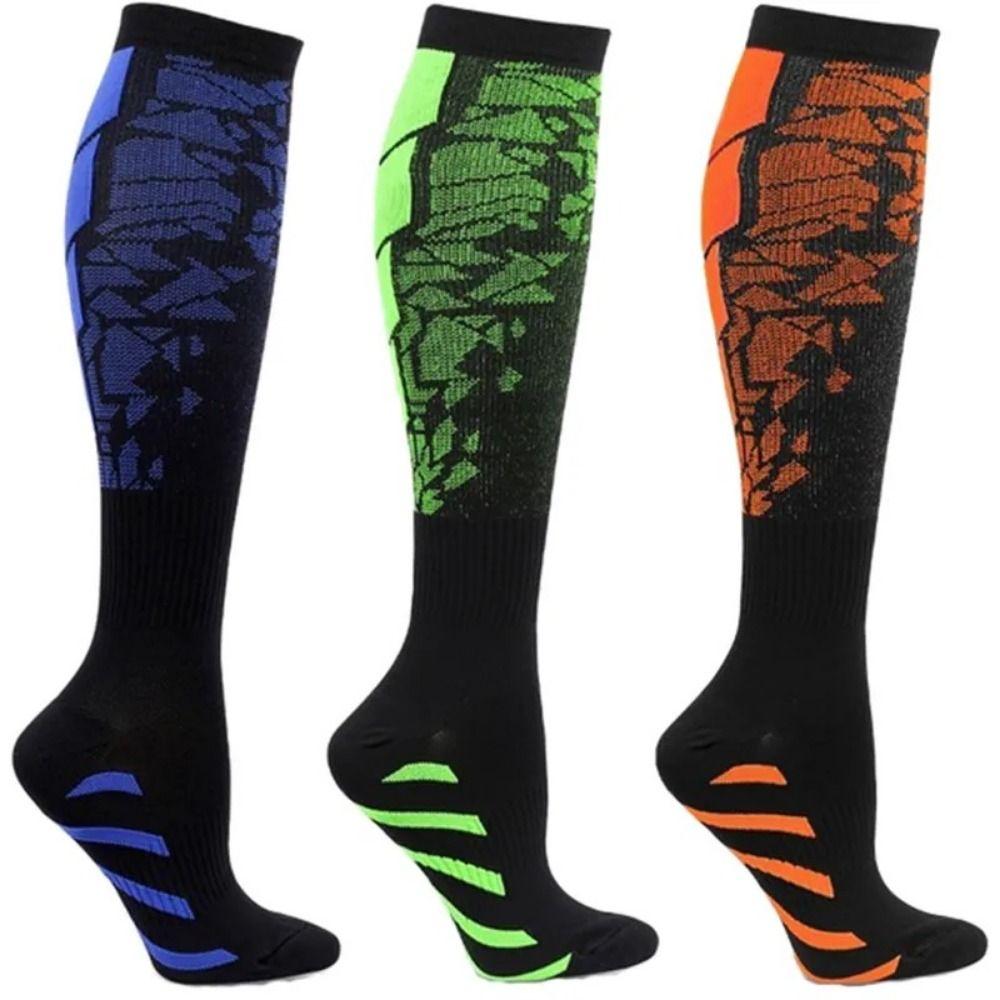 Spandex Compression Socks Polyester Running Nursing Socks Varicose Veins Recovery Flight Socks Men