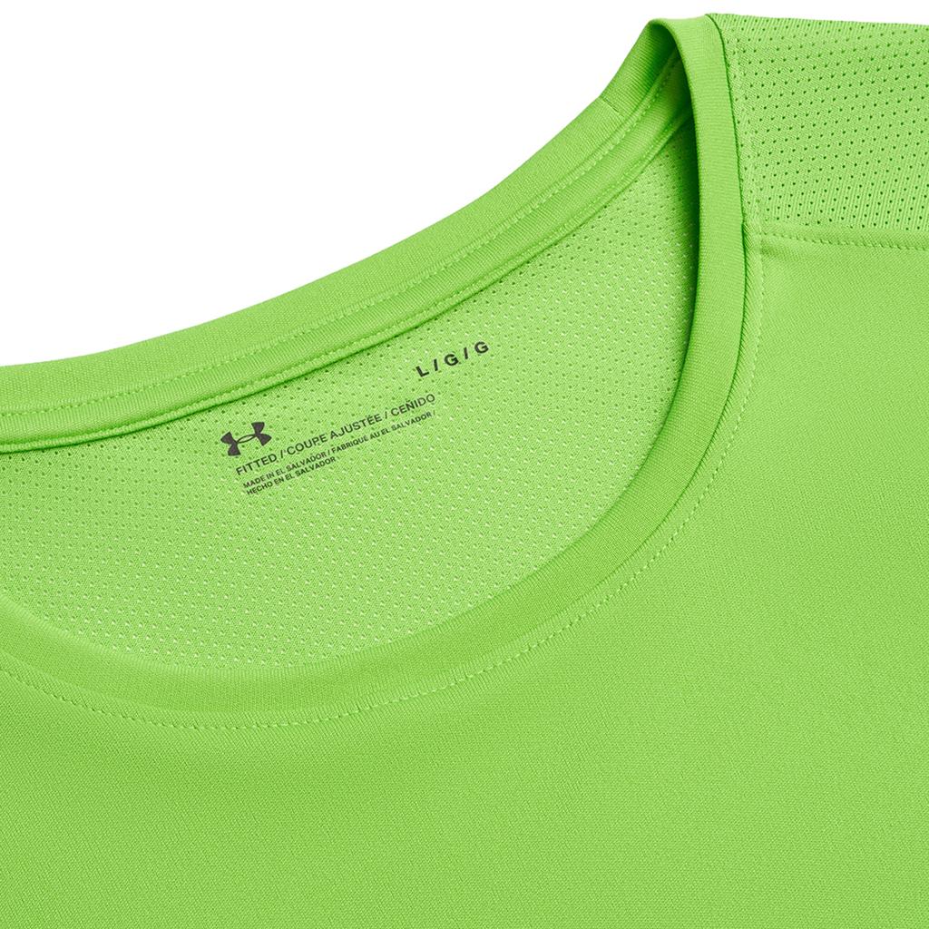 Under Armour Speed Stride Тренировка по бегу Hyrox Дышащая Удобная Однотонная Простая Футболка с коротким рукавом Мужские топы Светло-зеленый 1369743-362